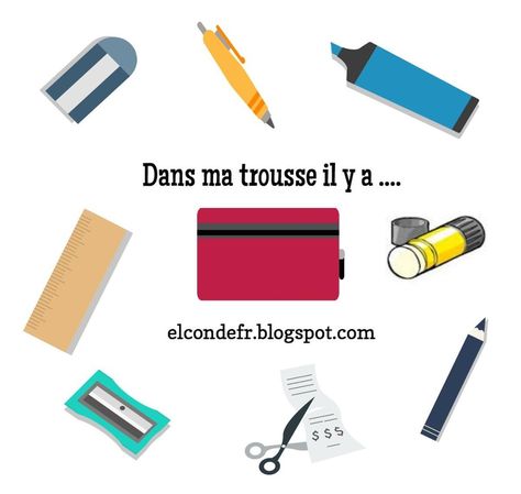 Le matériel scolaire: Qu'est-ce qu'il y a dans mon sac? Qu'est-ce qu'il y a dans ma trousse? Teaching French, Teaching Activities, French Language, Teaching Resources, Vocabulary, Not Available, Virginia, Right Now, Education