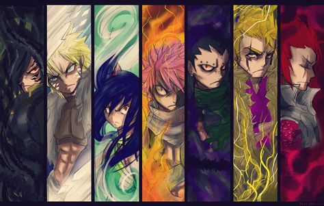 *Dragon Slayers by Stray-Ink92.deviantart.com on @DeviantArt Dragon Slayer Wallpaper, Freed Fairy Tail, Fairy Tail Rogue, Fairy Tail Wallpaper, Fairy Tail Dragon, Fairy Tail Dragon Slayer, 7th Dragon, Fariy Tail, Anime Fairy Tail