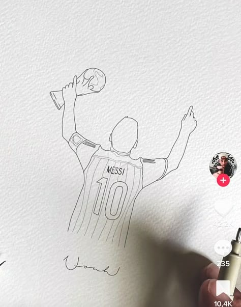 How To Draw Messi, Messi Line Art, Messi Drawing Easy, Messi Drawing, Anime Mouth Drawing, Math Wallpaper, Soccer Drawing, رسم كاريكاتير, Etch A Sketch