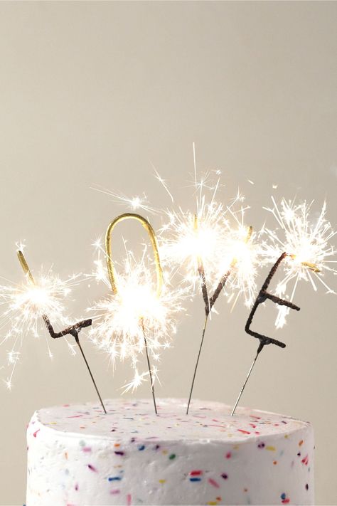 Large Love Sparklers Birthday Sparklers, Rose Gold Letter Balloons, Cake Sparklers, Sparkler Candles, Happy Birthday Wallpaper, Wedding Sparklers, Anthropologie Wedding, Birthday Blessings, Silvester Party