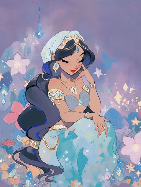 Jasmin Fanart, Yasmin The Art Person, Princess Jasmine Fanart, Disney Tattoos Pocahontas, Jasmine Fanart, Princess Jasmine Art, Aladdin Art, Aladdin Characters, Aladdin Disney