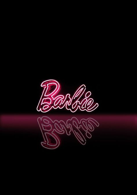 Barbie Black Background, Barbie Profile Pictures Aesthetic, Black Barbie Background, Barbie Black Wallpaper, Black Barbie Wallpaper Iphone, Barbie Wallpaper Black, Barbie Neon Sign, Barbie Widget Aesthetic, Barbie Lockscreen Aesthetic