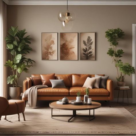 🏡 Cozy living space vibes! 🛋️ Caramel leather sofa set, 🌿 greenery, 🖼️ botanical wall art, and chic lamp 💡. Warm, earthy colors with a simple round table for that modern touch. 🍂🌞 Perfect for chill days or coffee with friends. #HomeDecor #LivingRoomInspo #CozyHome
#odastudioAI #odaAIstudio #odastudio
#livingroomdesign
#modernlivingroom
#homedecor
#interiorstyling
#livingroomfurniture
#sofastyling
#homedesignideas
#cozylivingroom
#livingroomdetails
#plantdecor Earthy Chic Living Room, Caramel Decor, Living Room Leather Sofa, Caramel Leather Sofa, Space Vibes, Brown Sofa Living Room, Earthy Living Room, Chic Lamp, Living Area Design