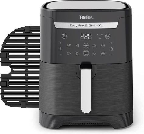 Tefal EasyFry XXL 2-in-1 Digital Air Fryer & Grill, With Draw Divider, 6.5L Capacity, 8 Programs, Black, Tefal Air Fryer, Draw Dividers, Dual Air Fryer, Deep Fat Fryer, Kitchen Games, Grill Plate, Conventional Oven, Juicy Steak, Kitchen Must Haves