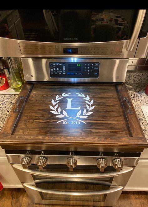 Farmhouse Stove, Wooden Stove Top Covers, Stovetop Cover, Wooden Stove, Kitchen Storage Space, Farmhouse Tray, Noodle Board, Stove Top Cover, Kitchen Stand