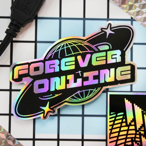 Webcore holographic sticker pack - digital download. 60+ holographic stickers to decorate your planner, laptop, notebooks and more. #webcore #holographic #stickers #planner #laptop . #Y2k_Stickers_Aesthetic #Y2k_Alien #Y2k_Items #Material_Drawing Y2k Alien, Alien Branding, Computer Tower, Unique Sticker, Personalized Stickers, Sticker Collection, Stickers Packs, Sticker Shop, Laptop Stickers