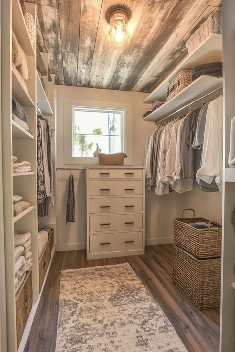 "Create a dream Walk-In Closet on a budget with this DIY project! 🛠️👗 Perfect for maximizing storage and style. #DIYCloset #WalkInClosetDIY #BudgetFriendlyDecor" House Remodeling Ideas On A Budget, Closet On A Budget, Small Walk In Closet Organization, Small Master Closet, Diy Walk In Closet, Walk In Closet Small, Organizing Walk In Closet, Master Closet Design, Small Walk In Closet