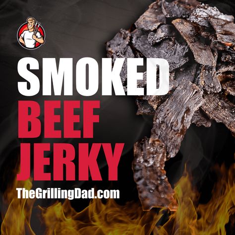 Smoked Beef Jerky Recipe, Smoker Beef Jerky, Round Steak Marinade, Smoked Jerky, Making Beef Jerky, Smoked Beef Jerky, Beef Jerky Recipe, Smoker Recipes Electric, Teriyaki Beef Jerky