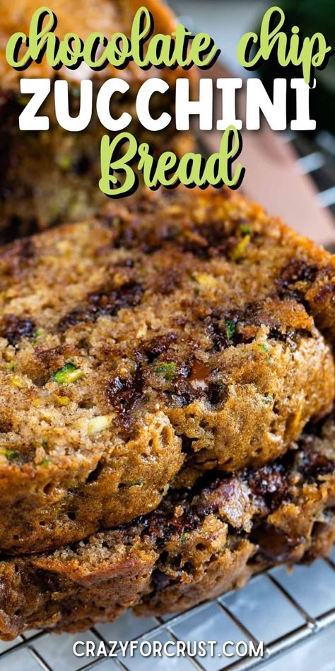 Easy Quick Bread, Zucchini Recipes Dessert, Easy Zucchini Bread, Best Zucchini Bread, Chocolate Chip Zucchini Bread, Quick Bread Recipes Easy, Zucchini Bread Recipe, Chocolate Chip Bread, Chocolate Zucchini Bread