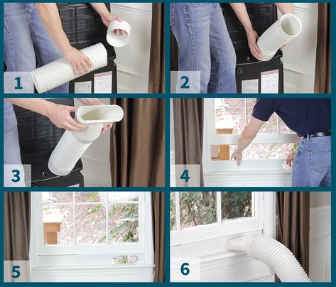 How to Vent a Portable Air Conditioner | Sylvane Portable Air Conditioner Venting Ideas, Portable Air Conditioner Window, Air Conditioner Window, Room Air Conditioner Portable, Mobile Air Conditioner, Portable Ac Unit, Ceiling Vents, Portable Air Conditioners, Ac Vent