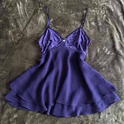 Whimsigoth babydoll slip top. Deep purple color.... - Depop Purple Aesthetic Clothes, Purple Outfit Aesthetic, Purple Whimsigoth, Descendants Dr, Witchy Grunge, Purple Clothing, Marvel Dr, Purple Outfit, Slip Top