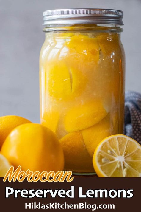 People have preserved lemons for thousands of years! You can use these Moroccan Preserved Lemons in curries, stews, pasta, drinks, and salads. Preserved Lemons How To Make, Lemon Preserves Recipes, Mock Sangria, Preserving Lemons, Food Fermentation, Preserved Lemons Recipes, Fermentation Recipes, Preserved Lemons, Pickled Veggies