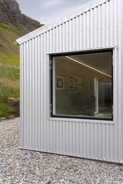 Corrugated Metal Siding, Turf House, Alpine House, Iceland Nature, Steel Cladding, Tin House, Metal Cladding, Metal Siding, Exposed Concrete