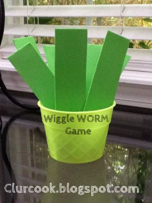 Wiggle Worm Game, Worms Preschool, Worm Crafts, Wiggle Worm, Stick Game, Monkey Funny, Mom Recipes, Insects Theme, Spring Preschool