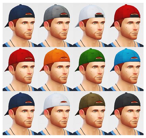 Sims 4 Hat Cc, Sims 4 Cc Best, Hair With Hat, Carved Wedding Ring, Spikey Hair, Sims 4 Male, Backwards Hat, Male Accessories, Male Sims