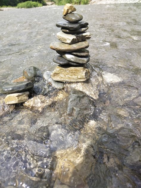 Stone Cairns Riverside Aesthetic, Stone Balancing, Stone Cairns, Forest River, Cairns, 2024 Vision, Nature Aesthetic, Vision Board, Forest