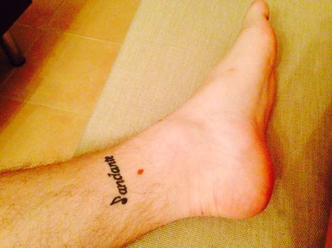 'Andante' tattoo on foot - musical term for 'at a walking pace' Andante Tattoo, Tattoo On Foot, Foot Tattoos, Tattoo On, Jesus Fish, Fish Tattoos, Jesus Fish Tattoo, Tattoo Quotes, Musical