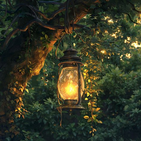 glass lantern hanging from a tree #midjourneyV6 #aiartgeneratedart #generativeart #generativeartwork #artificialintelligenceai #aiartgenerator #aiartwork #aiartworks #artificialintelligence #midjourney #midjourneyart #midjourneycommunity Lantern Hanging From Tree, Lantern In Forest, Fantasy Lantern Concept Art, Aesthetic Lantern, Lanterns Aesthetic, Fantasy Lantern, Fairy In The Woods, Forest Lantern, Lamp Illustration