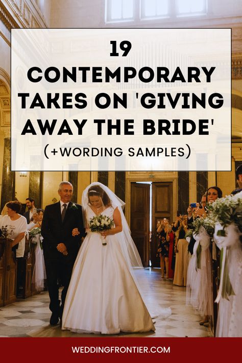 The tradition of 'giving away the bride' is undergoing a modern evolution. If you're considering an alternative that's in line with today's values while still honoring the essence of the custom, explore 19 contemporary approaches, complete with sample wordings to inspire your ceremony's script. #ModernWeddingTraditions #BrideGivingAlternatives #ReimaginedRituals Diverse Wedding, Wedding Ceremony Script, Modern Words, Unmarried Women, Brides Bouquet, Dark Wedding, Wedding Traditions, Bride Bouquets, Father Of The Bride