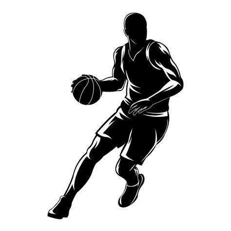 Draw cool silhouette and line art in just 24 hours by Save_eric Silhouette Sports Figures, Sports Line Art, Sports Silhouettes, Sport Silhouette, Basketball Designs, Modern Tv Unit Designs, Basketball Silhouette, Cool Silhouettes, Basketball Wall