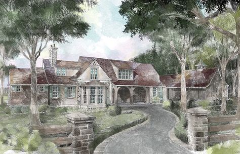 Mouse over to pause slideshow Woodland Retreat, Courtyard Entry, Southern Living House Plans, Houses Design, Lap Siding, Retreat House, Southern House Plans, House Siding, Dream Houses