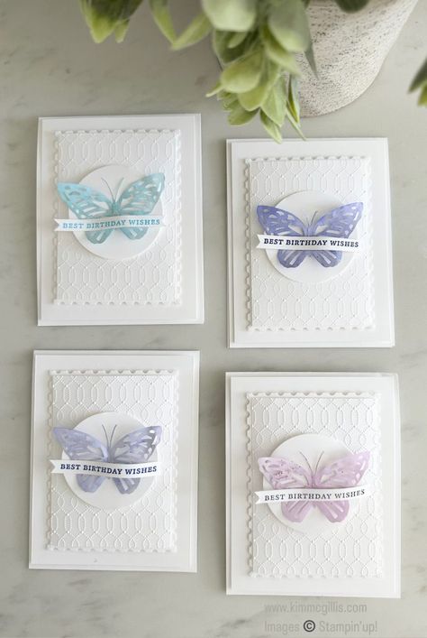 Su Paper Butterfly Accents, Stampin Up Enchanted Butterfly, Sketched Butterflies, Butterfly Cards Handmade, Enchanted Butterfly, Santa Craft, Painted Lavender, Cards Sympathy, Cardmaking Techniques