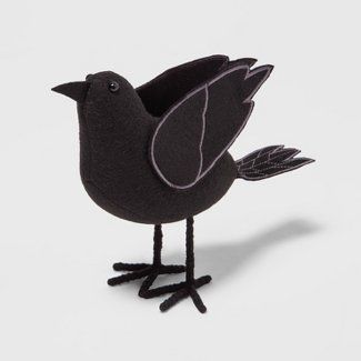 Crow : Target Magnolia Home Decor, Bethany Lowe Designs, Purple Bird, Goth Home, Santa Figurines, Black Crow, Decorative Sculpture, Tree Sculpture, Bird Sculpture