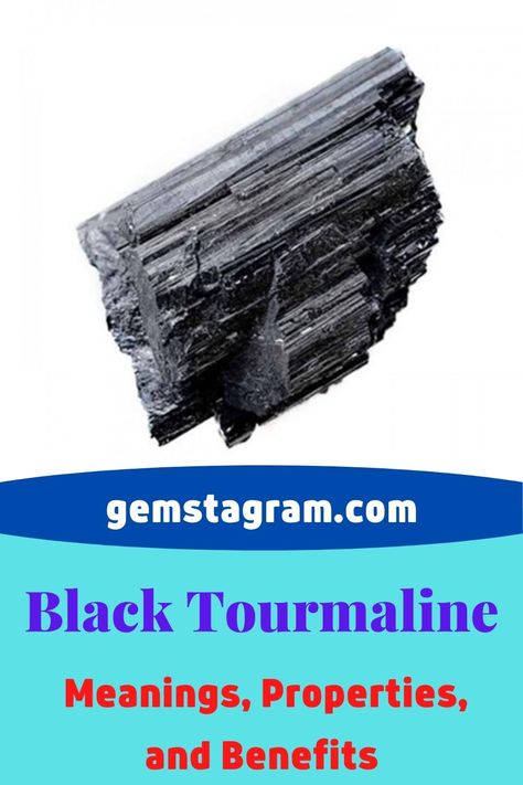 Black tourmaline or Schorl tourmaline is a powerful stone for protection against negative energy of various kinds #BlackTourmaline #crystals #gemstone #crystalhealing #gems Protection Against Negative Energy, Schorl Tourmaline, Tourmaline Meaning, Crystals Meanings, Stone For Protection, Spiritual Grounding, Psychic Protection, Emf Protection, Clear Thinking