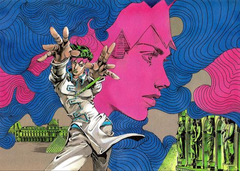 Ricky Fort, Hirohiko Araki, Adventure Art, Jojo's Bizarre Adventure Anime, Jojo Anime, The Louvre, Manga Covers, Jojo Bizzare Adventure, Jojo Bizarre