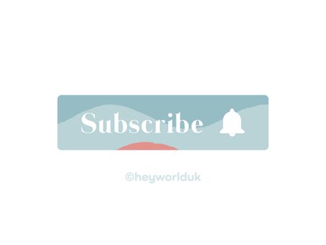 Subscribe Button available to purchase now from Etsy. #youtube #youtuber ©heyworlduk Video Design Youtube, Youtube Editing, U Tube, Trik Fotografi, Videos Design, Cute Gif, Youtube Videos