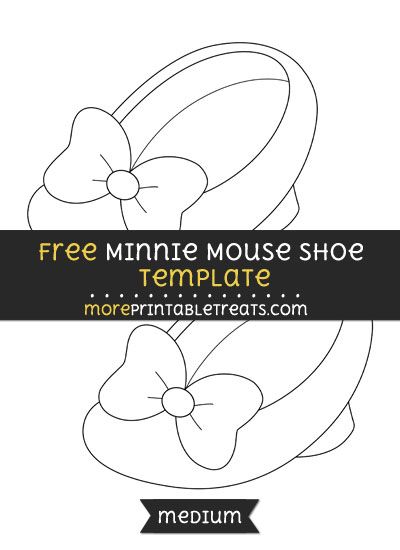 Minnie Mouse Shoe Template – Medium Minnie Mouse Shoes Template, Minnie Mouse Cricut Ideas, Minnie Mouse Printables, Minnie Mouse Shoes, Shoe Template, Disney Christmas Tree, Mickey Mouse Clubhouse Birthday Party, Minnie Mouse Theme, Mouse Crafts