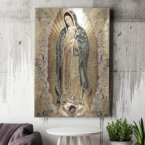 The Virgin Of Guadalupe Religious Art Decor Our Lady of Guadalupe Canvas Prints Wall Art - Painting Canvas, Wall Decor, Painting Prints The Virgin Of Guadalupe, Virgin Of Guadalupe, Religious Wall Art, Our Lady Of Guadalupe, Lady Of Guadalupe, Cross Paintings, Catholic Art, Canvas Art Wall Decor, Wall Art Canvas Painting