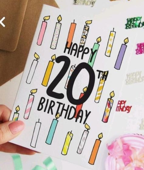 Birthday Candle Ideas, Expensive Candles, Boyfriend Stuff, Smelling Candles, Birthday Candle Card, Happy 20th Birthday, Spa Candle, Birthday Card Drawing, 21st Birthday Cards