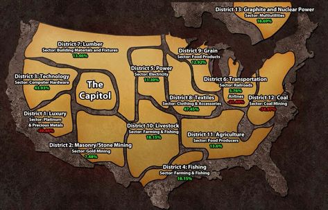 Hunger Games Districts Map, Hunger Games District 13, Hunger Games Map, Hunger Games Fanfiction, Hunger Games Drawings, Districts Of Panem, Hunger Games Outfits, Hunger Games Districts, Hunger Games Wallpaper