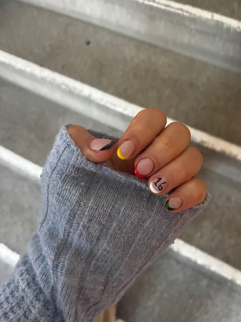 CL16 F1 NAILS Formula One Inspired Nails, Charles Leclerc Inspired Nails, Formula 1 Nail Art Ferrari, F1 Nail Ideas, Motorsport Nails, Ferrari Nail Art, Charles Leclerc Nails, F1 Nails Designs Ferrari, Indy 500 Nails