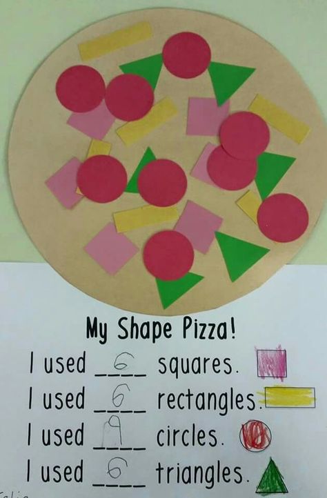 Shape pizza Letter P Math Activities For Preschool, Shapes Pizza Craft, Math Cooking Activities Preschool, Pizza Math Activities Preschool, P Is For Pizza Craft, Shape Pizza Preschool, P Is For Pizza Preschool, Make A Pizza Craft, Pizza Lesson Plans For Preschool