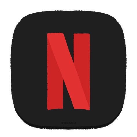 Netflix Cute Icon, Netflix Icon Aesthetic, Cute App Icons Aesthetic, Netflix Icon, Ipad Lockscreen, App Icons Aesthetic, Netflix App, Kawaii App, Mobile App Icon