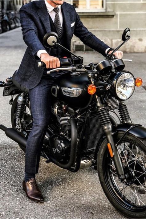 Cafe Racer Outfit Men, Cafe Racer Outfit, Racer Outfit, Black Prom Suits, Casual Techwear, Pointed Shoes, Suits Men, Mens Attire, Prom Suits