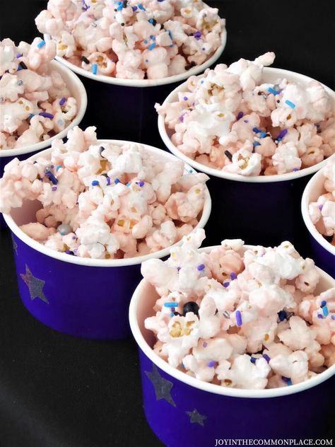 Host a Galaxy and Twinkling Star Themed Birthday Party for Kids Galaxy Popcorn, Star Themed Birthday Party, Galaxy Play Dough, Food Galaxy, Galaxy Cupcakes, Popcorn Treat, Galaxy Party, Star Birthday Party, Easy Cupcake Recipes