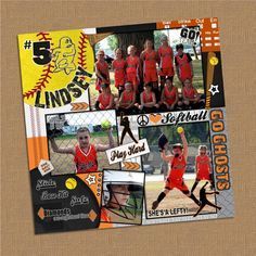 Softball Poster Ideas, Softball Senior Night, Senior Boards, Senior Night Gift Ideas, Softball Banquet, Senior Scrapbook Ideas, Softball Picture, Sports Collage, Soccer Senior Night