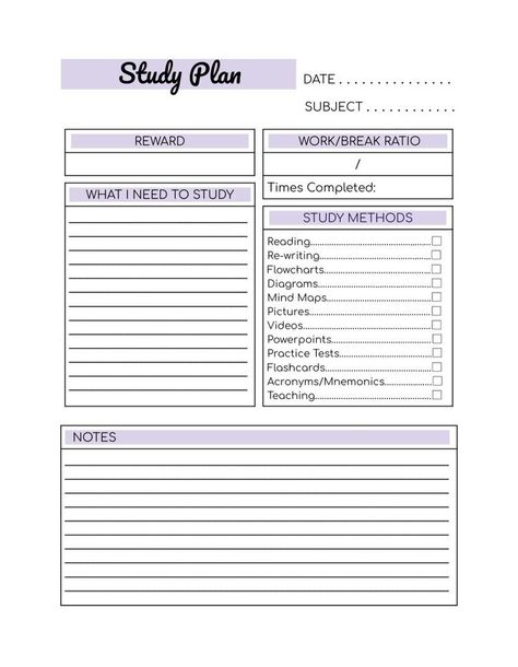 Study Plans Aesthetic, Study Templates Aesthetic, Studying Templates, Exam Study Planner Printable Free, Study Templates Printables, Exam Planner Printable, Planer For Study, Exam Study Planner, Study Session Planner