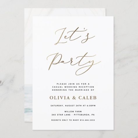 Reception Only Wedding, Casual Wedding Reception, Nothing Fancy Just Love, Reception Only Invitations, We Tied The Knot, Elopement Party, Elopement Invitation, Elopement Reception, Marriage Announcement