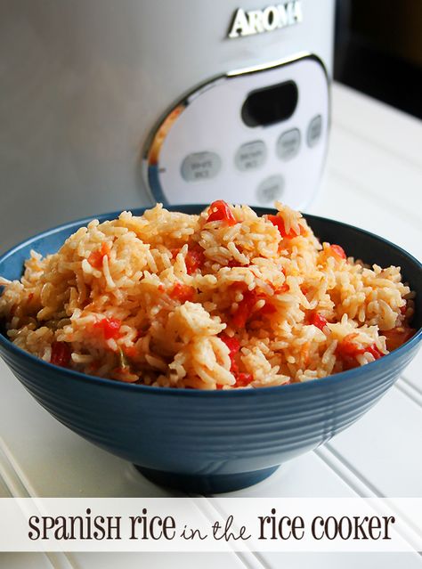 Spanish Rice (in rice cooker) Rice In Rice Cooker, Spanish Rice Recipe, Basic Spanish, Mexican Rice Recipes, Rice Cooker Recipes, Rice Recipes For Dinner, Spanish Rice, Mexican Rice, Slow Food