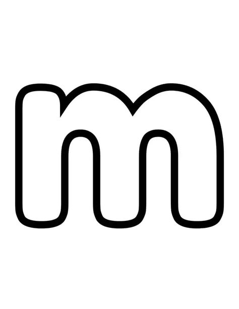 free printable lowercase bubble letter m stencil, download, template, outline, cut out Letter M Free Printable, M Stencil, Letter M Printable, Printable Bubble Letters, Bubble Numbers, Free Alphabet Printables, Bubble Letters Alphabet, Bubble Alphabet, Outline Template