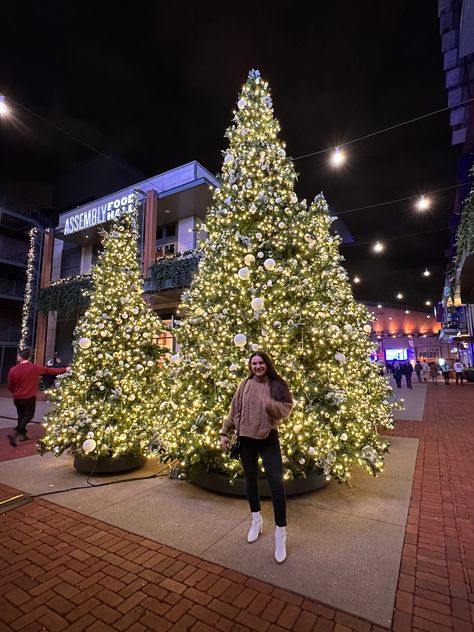 #nashville #christmas #tree #5thandbroadway #broadway #christmastree Broadway In Nashville, Nashville Christmas, Centennial Park, Gulf Shores, Life Is An Adventure, Nashville, Bucket List, Broadway, Christmas Tree