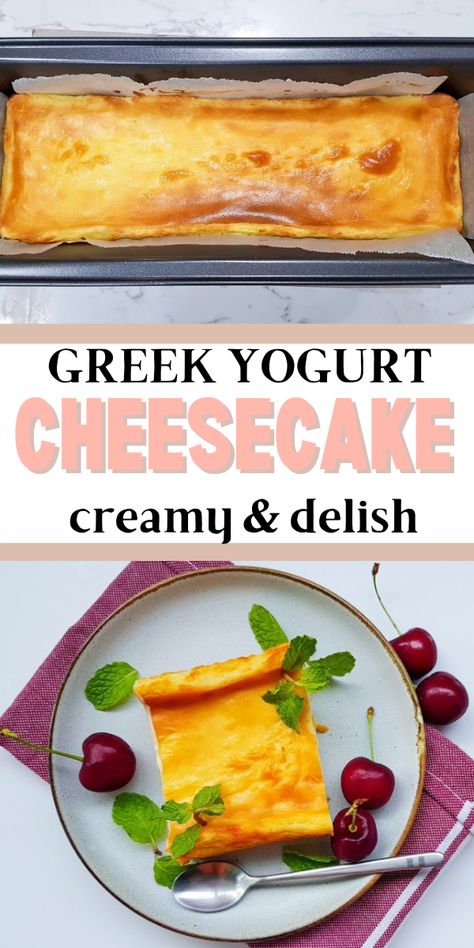 Baked Greek Yogurt Cheesecake, Greek Yogurt Cheesecake Healthy, Lemon Yogurt Cheesecake, Greek Yogurt Cheesecake Pudding, Yogurt Cheesecake Recipe, Nonfat Greek Yogurt Recipes, Cheesecake Frozen Yogurt Recipe, Cheesecake With Yogurt, Cheesecake Greek Yogurt