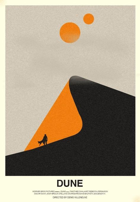 Design Movie Poster, Dune Poster, Flat Landscape, Old Posters, Directed By, Minimalist Poster Design, Dune Art, Poster Artist, Minimalist Graphic Design