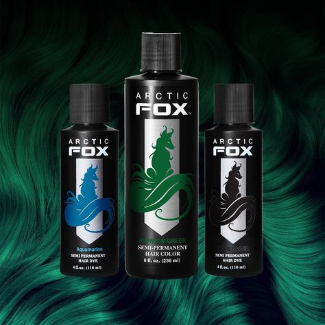 Artic Fox Mixology, Permanent Pink Hair Dye, Bleaching Dark Hair, Artic Fox Hair, Fox Hair Dye, Hair Color Swatches, Arctic Fox Hair Dye, Emerald Green Hair, Green Hair Dye