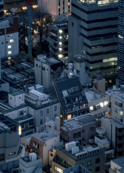 Edge City, Building Roof, Cyberpunk City, Japan Aesthetic, Aesthetic Japan, Public Garden, Street Photo, Birds Eye View, City Aesthetic