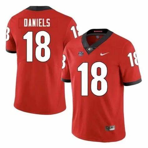 Showcase Your Bulldog Spirit: JT Daniels UGA Jersey! 🐾 Kj Smith, Cleveland Jersey, Mecole Hardman, Roquan Smith, Aaron Davis, Allen Williams, Red College, Uga Bulldogs, Georgia Bulldogs Football